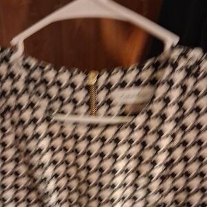 Calvin Klein Black and White Patterned Midi Dress